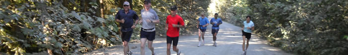 Ladysmith Striders pulling the long hill