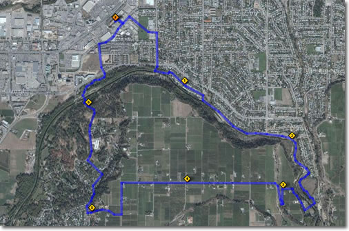 Click to Enlarge Image of Mission Creek/KLO Loop Run