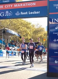 John Mountain finishes the 2010 New York Marathon in 3:55:32