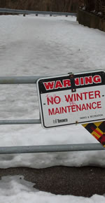 No winter maintenance on the Sunnybrook Park Trails.