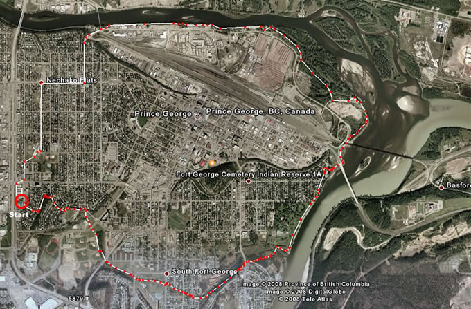 Click to Enlarge - Heritage River Trail Running Route